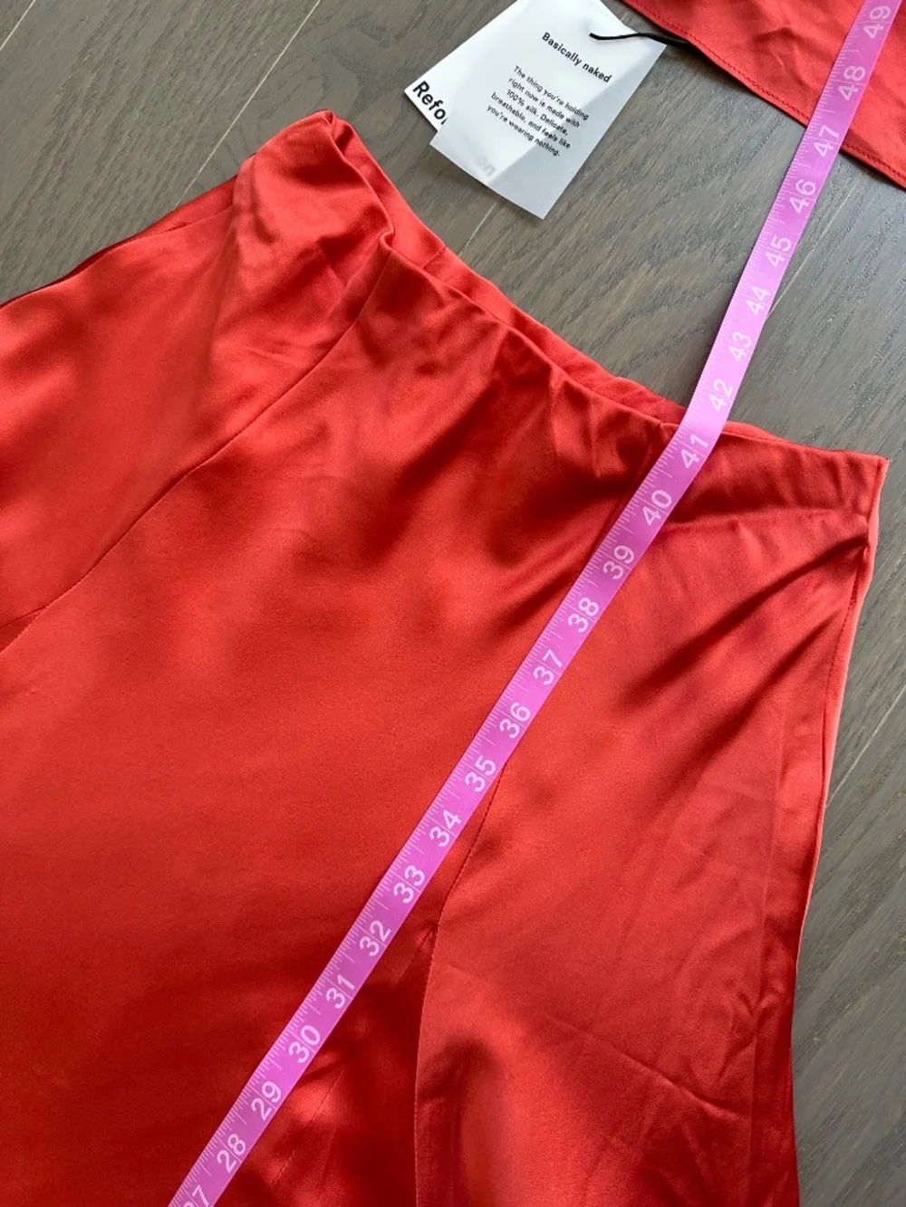 Reformation SERA Two Piece Silk Maxi Skirt Set Red Coral Orange Sz 0 - With Tags - Picture 7 of 12